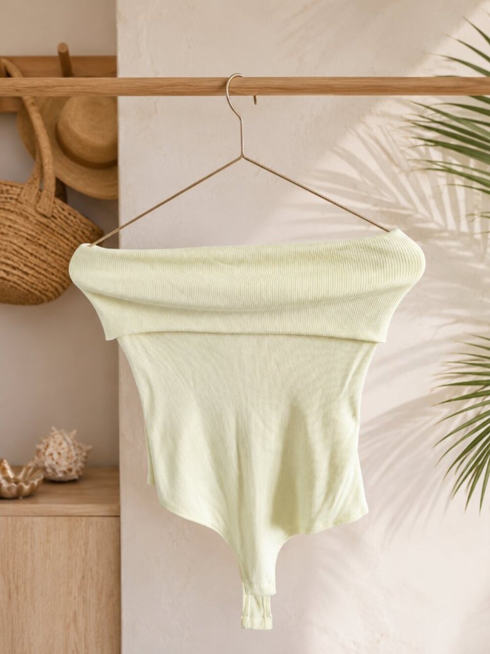 Live In The Moment Ribbed Off-The-Shoulder Bodysuit Size XS | Chic Coastal